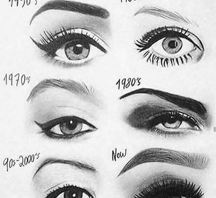 Popular Eyebrow Styles Then and Now